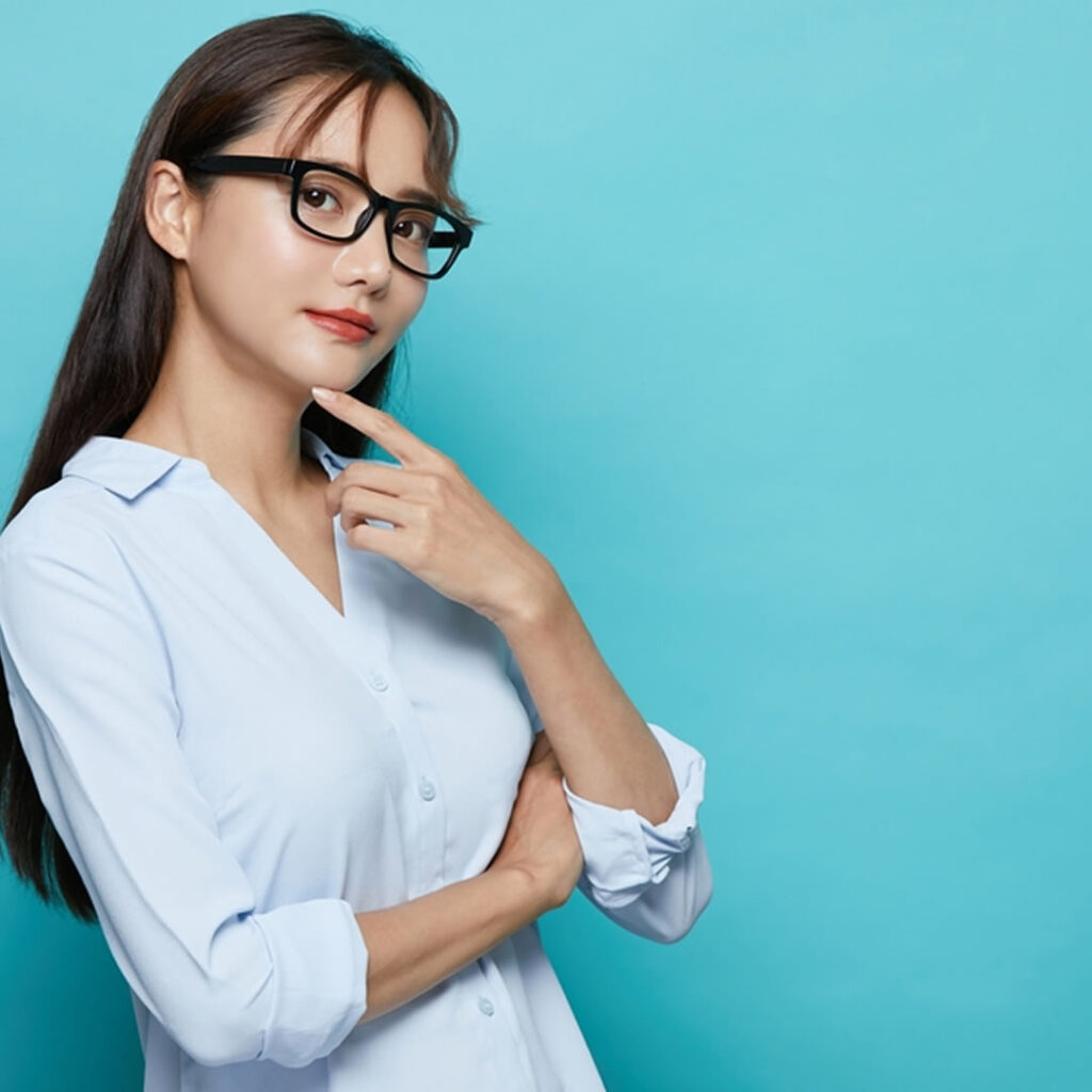 経結膜脱脂にかかる時間をしている看護師