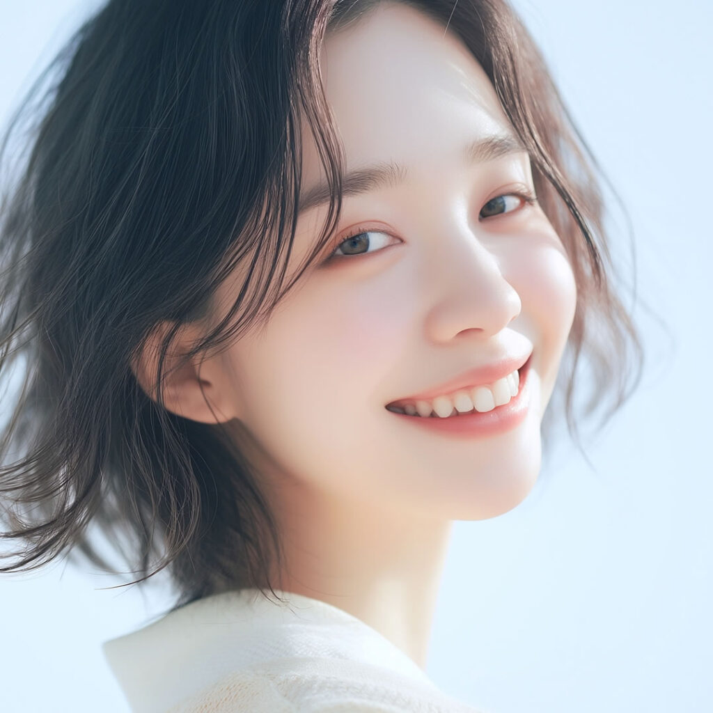 目の下のたるみを除去した女性のイメージ